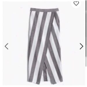NWT MADEWELL STRIPED OVERLAY SKIRT
